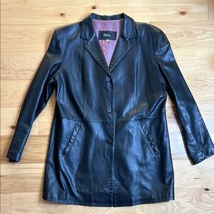 Reny USA Black Soft Leather Jacket | Size Medium